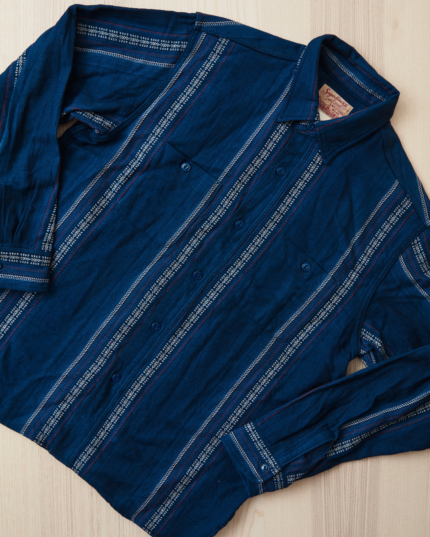 Sugar Cane & Co. SC29579 Indigo Dobby Work Shirt