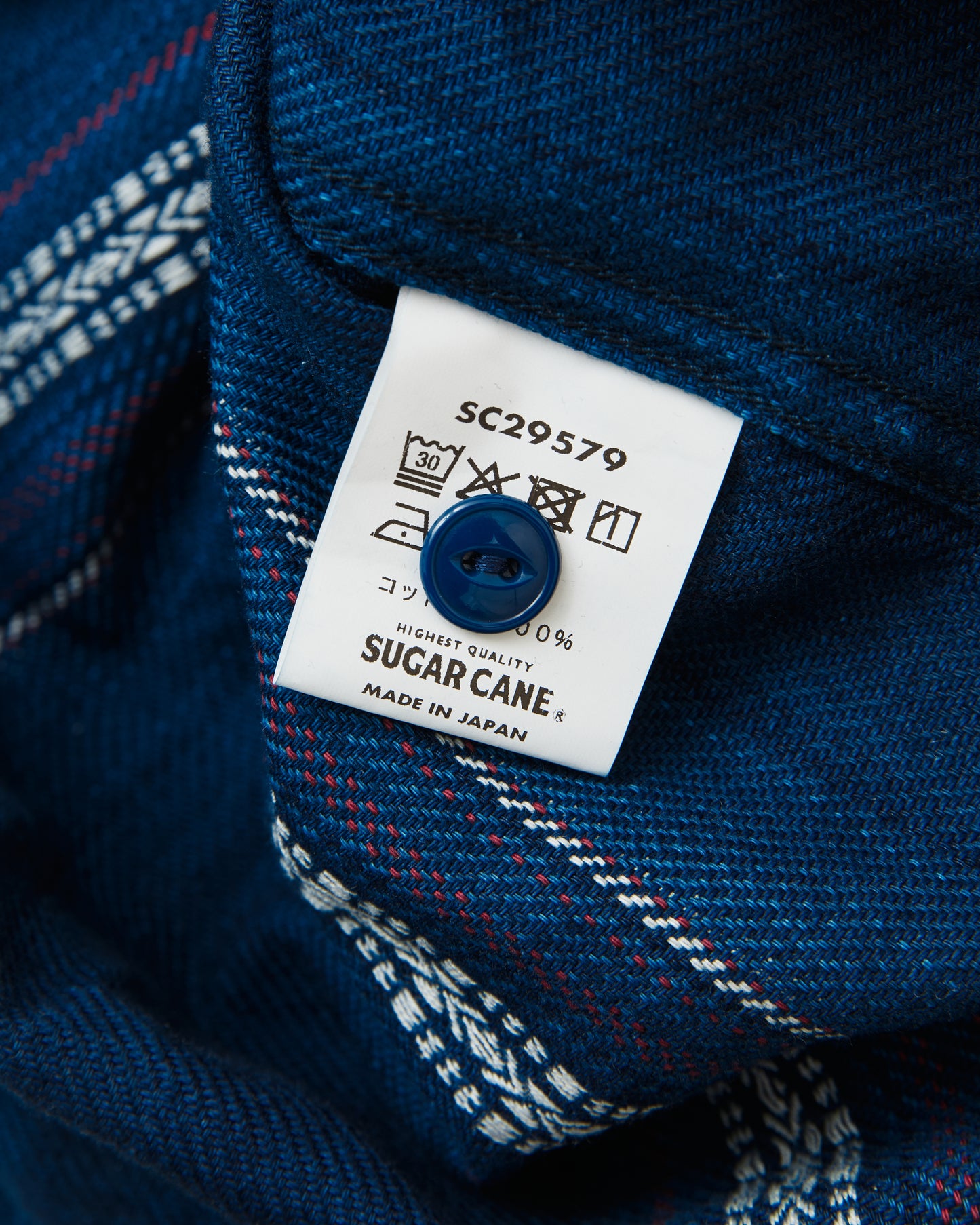 Sugar Cane & Co. SC29579 Indigo Dobby Work Shirt