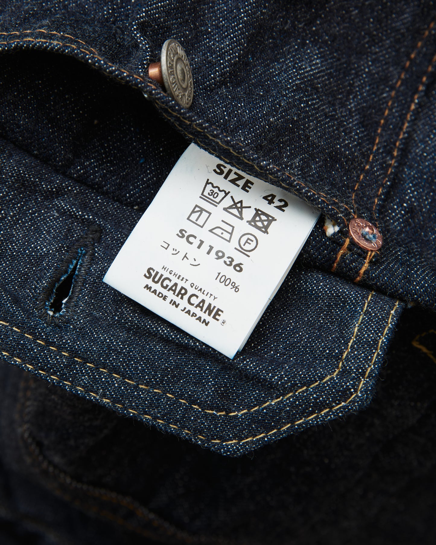 Sugar Cane & Co. SC11936 / 13oz Type 1 Denim Blouse 1936 Model