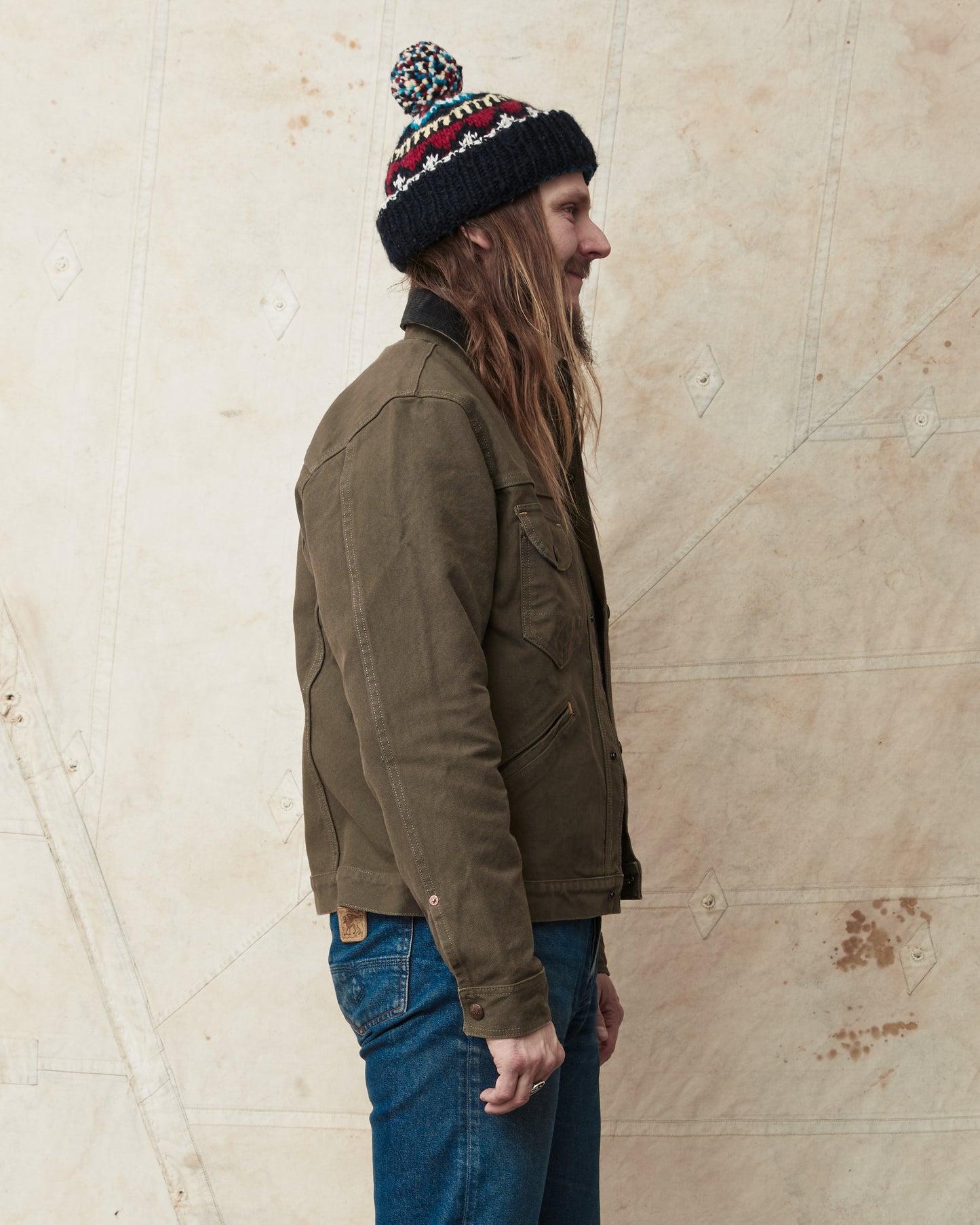 Indigofera Fargo Quarter Jacket Smithson Canvas Dark Olive