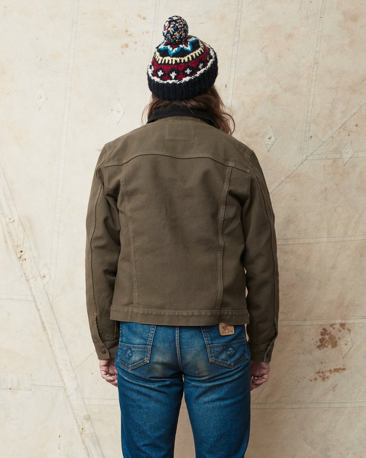 Indigofera Fargo Quarter Jacket Smithson Canvas Dark Olive