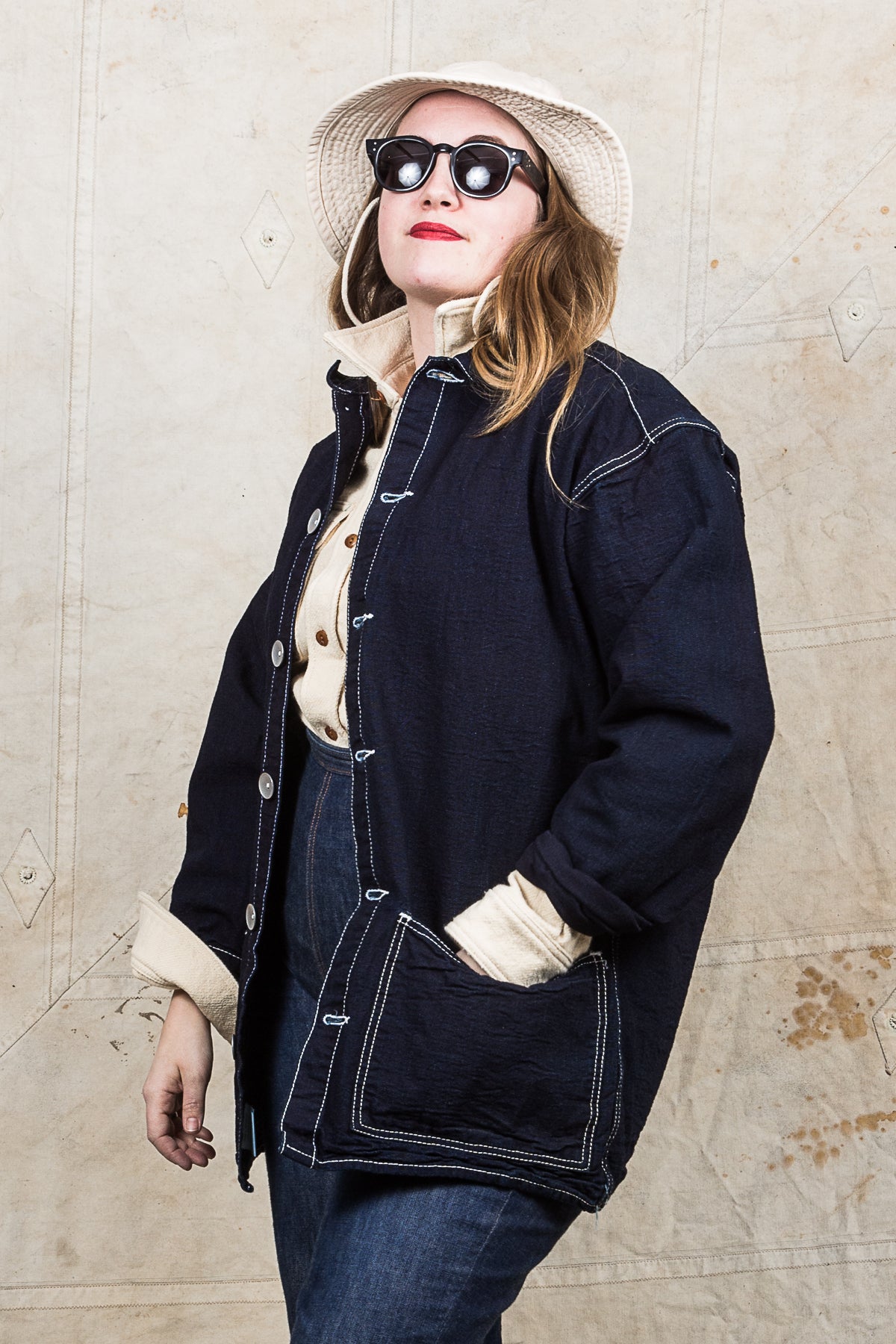 Tender 490 Floor Shirt Double Indigo Tote Cloth