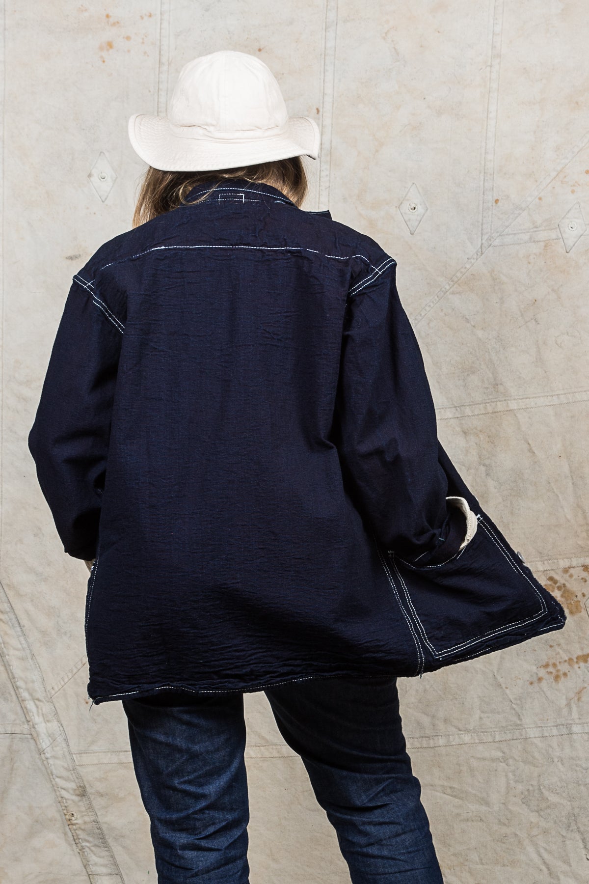 Tender 490 Floor Shirt Double Indigo Tote Cloth