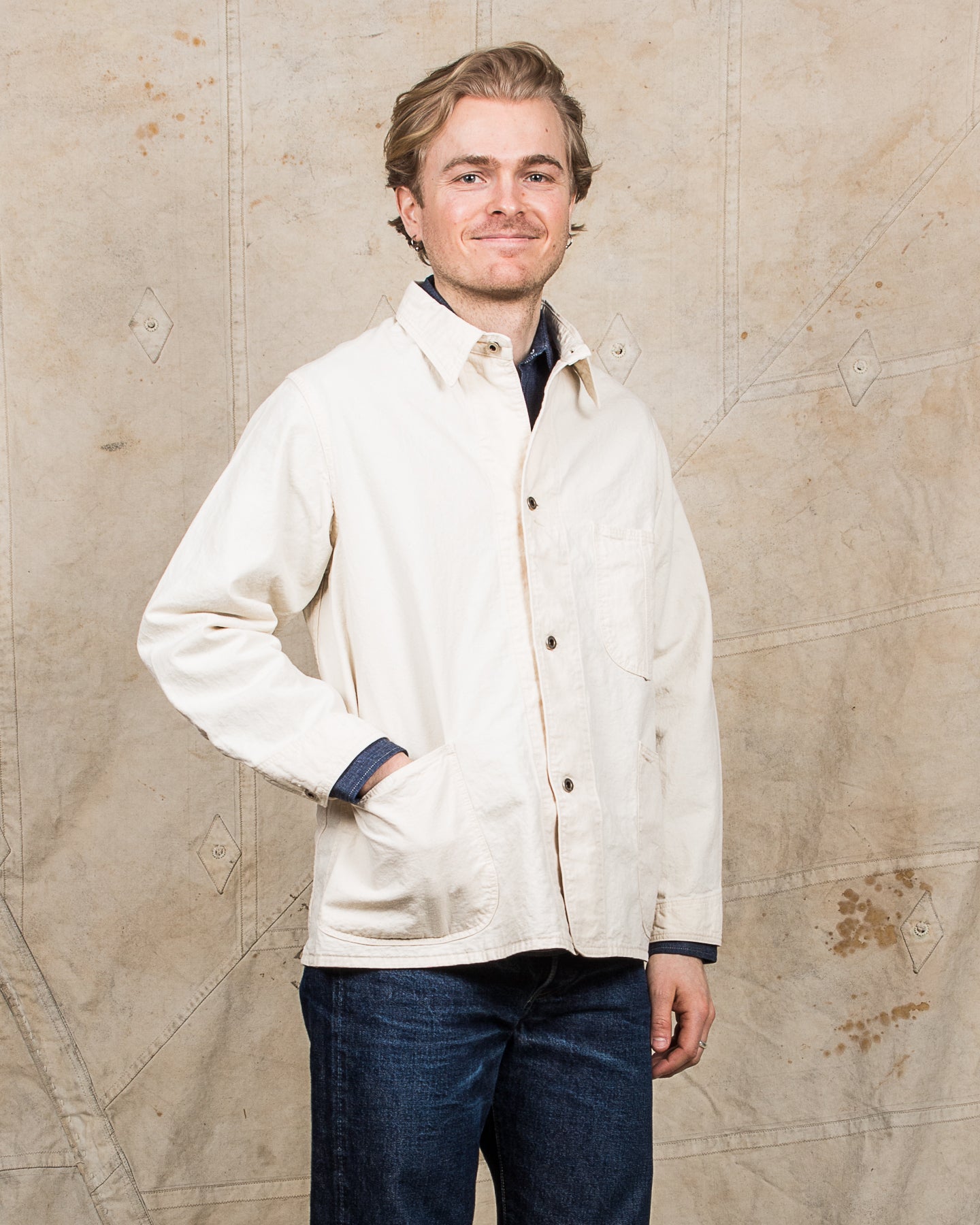 OrSlow 1940's Coverall Jacket Denim Ecru