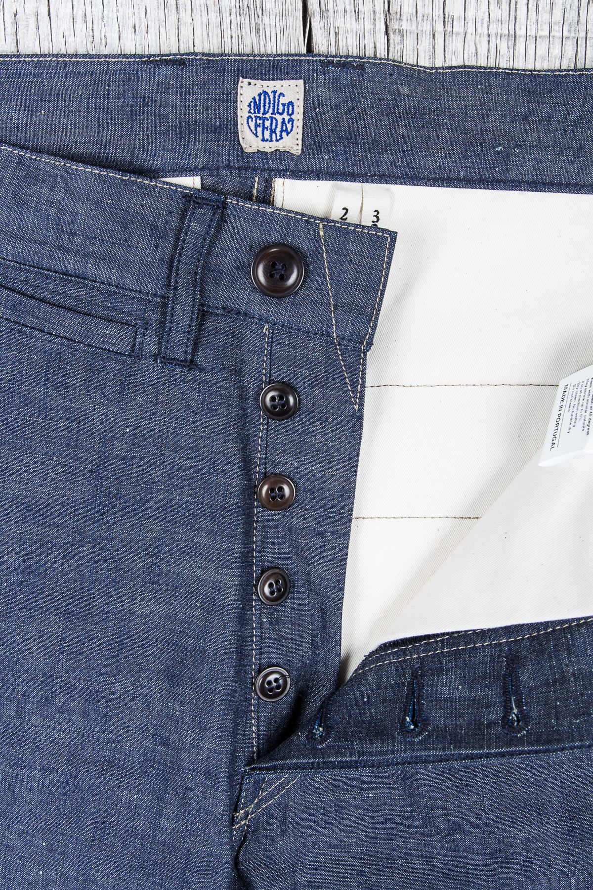 Indigofera Quinn Pants Military Chambray