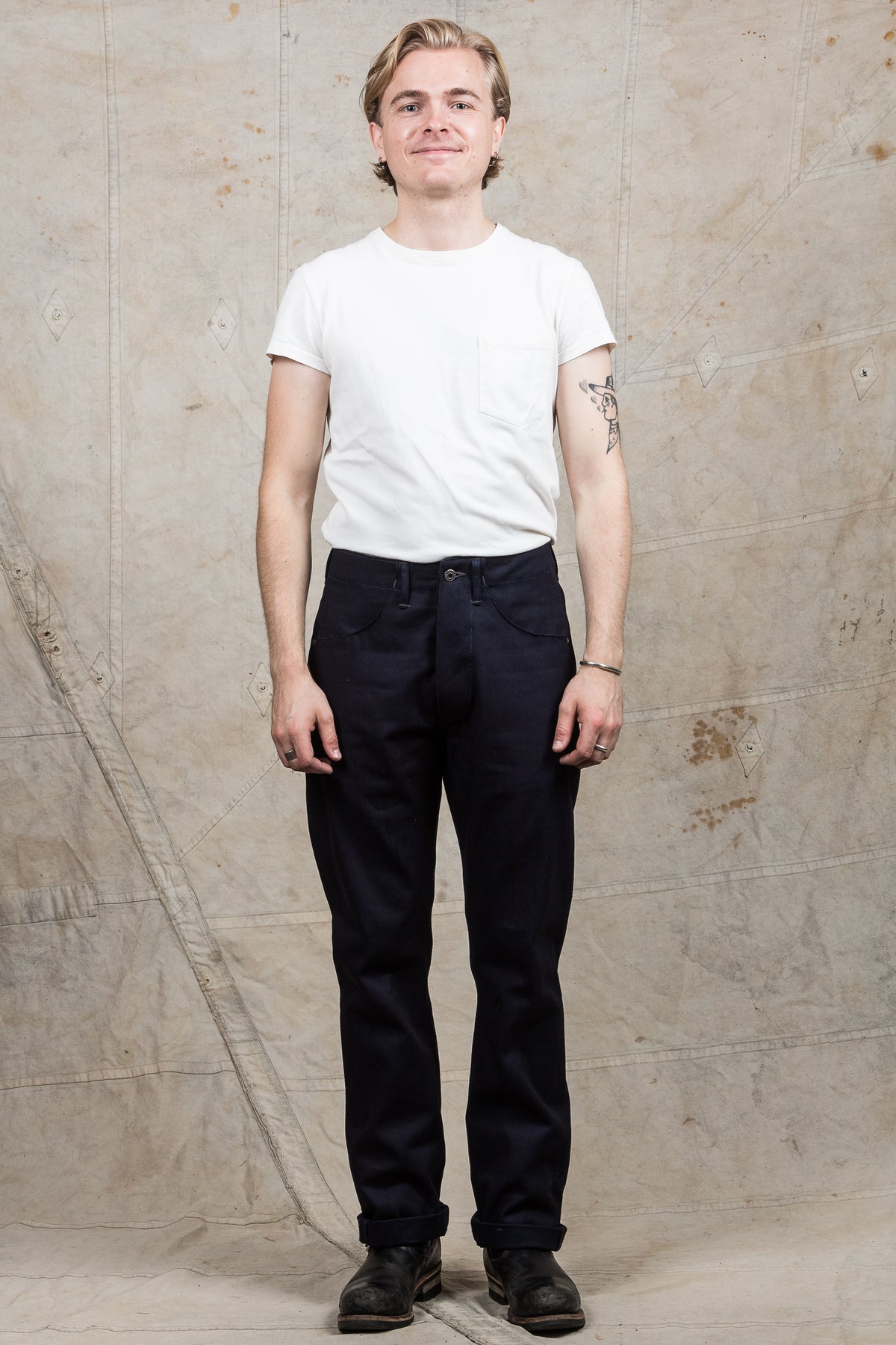 Indigofera Heyes Pants Indigo Cotton Duck Canvas