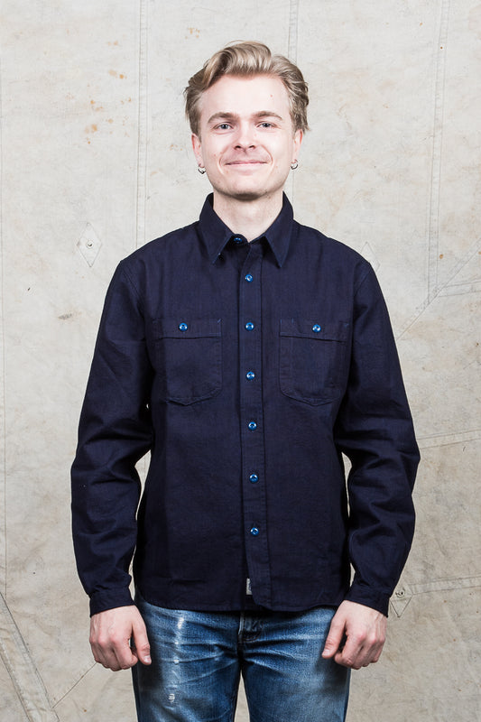 Indigofera Holden Shirt Indigo Canvas