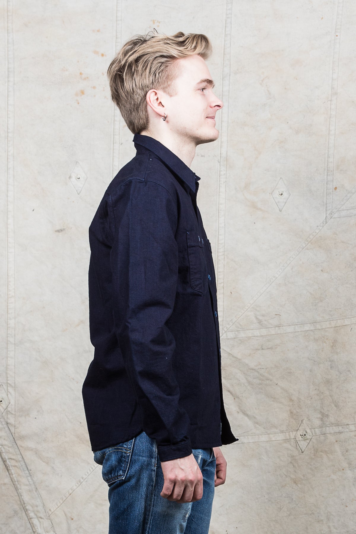 Indigofera Holden Shirt Indigo Canvas