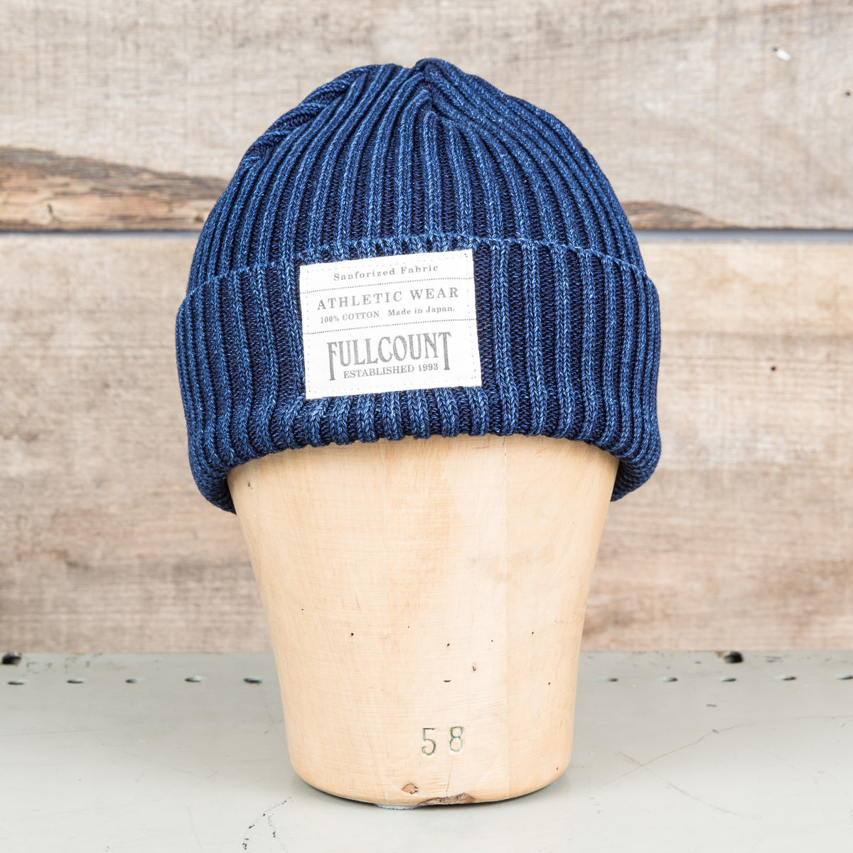 Fullcount Indigo Rib Cotton Watch Cap