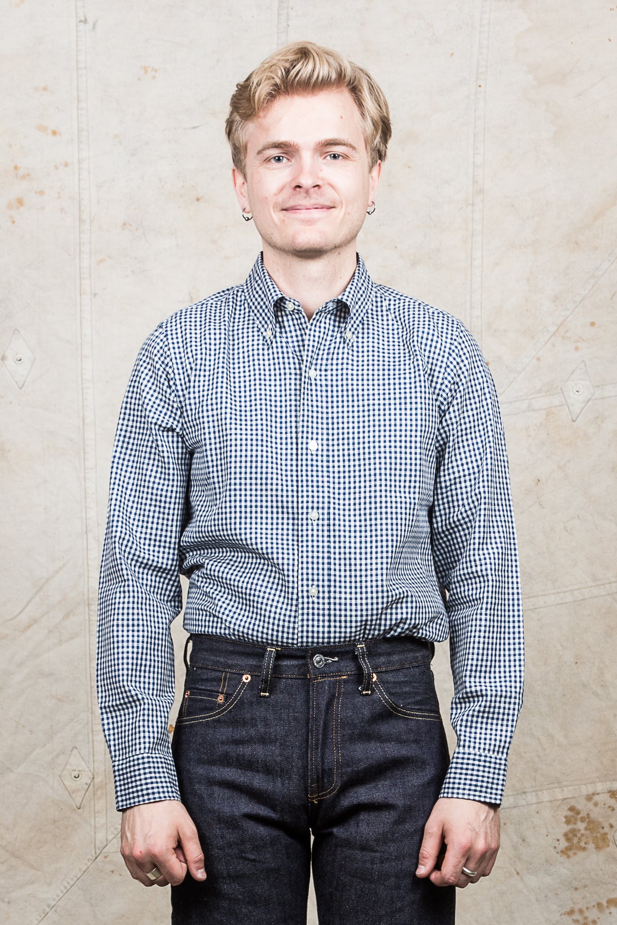 Warehouse & Co Long Sleeve Button Down Shirt Gingham Check