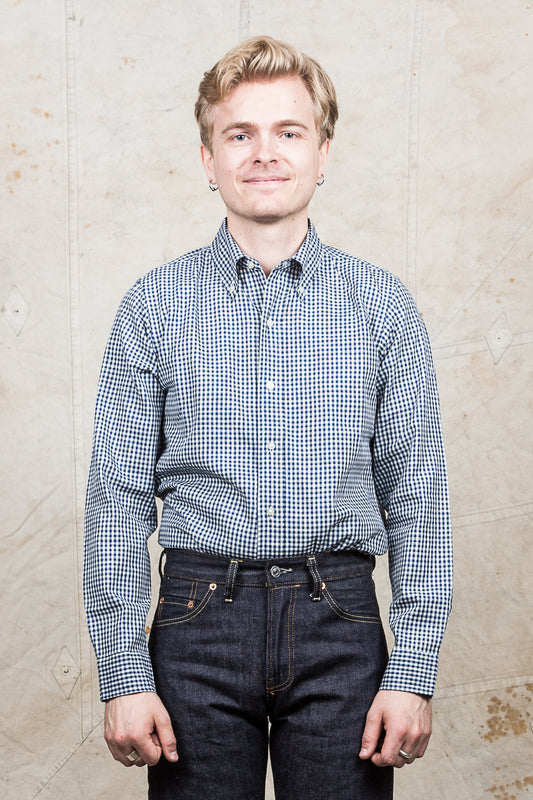 Warehouse & Co Long Sleeve Button Down Shirt Gingham Check