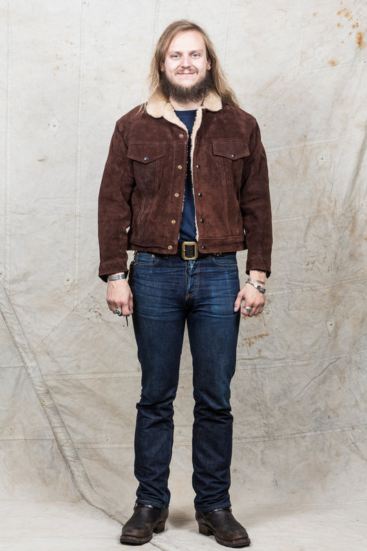 Vintage Schott Western Suede Sherpa Jacket