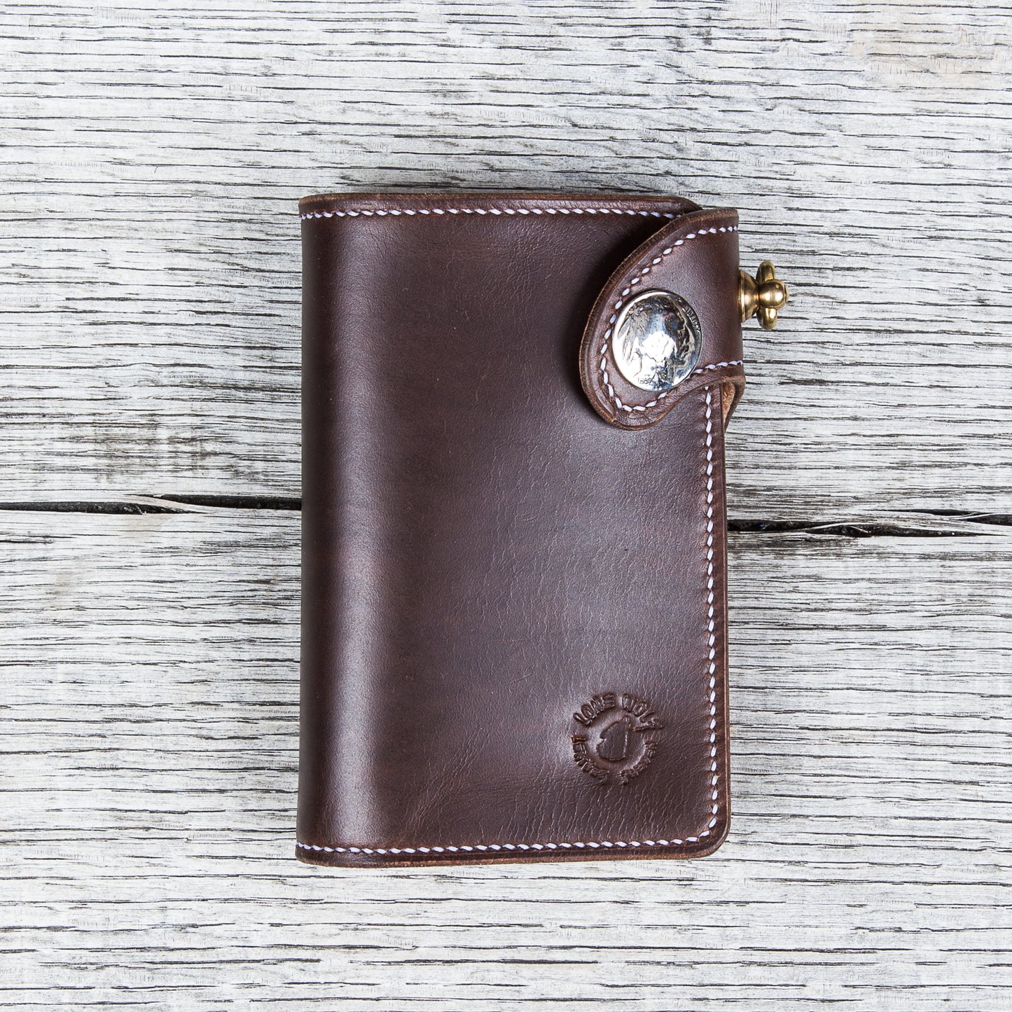 Lone Wolf Leathers Handmade Medium Wallet Horween Chromexcel Brown