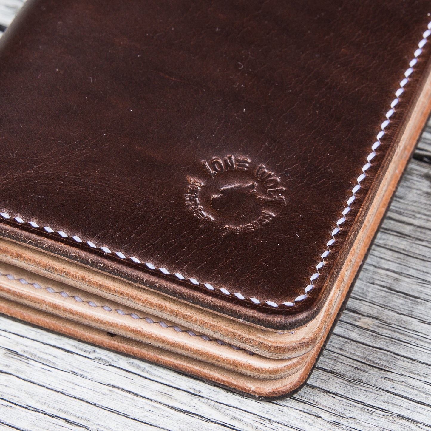 Lone Wolf Leathers Handmade Medium Wallet Horween Chromexcel Brown