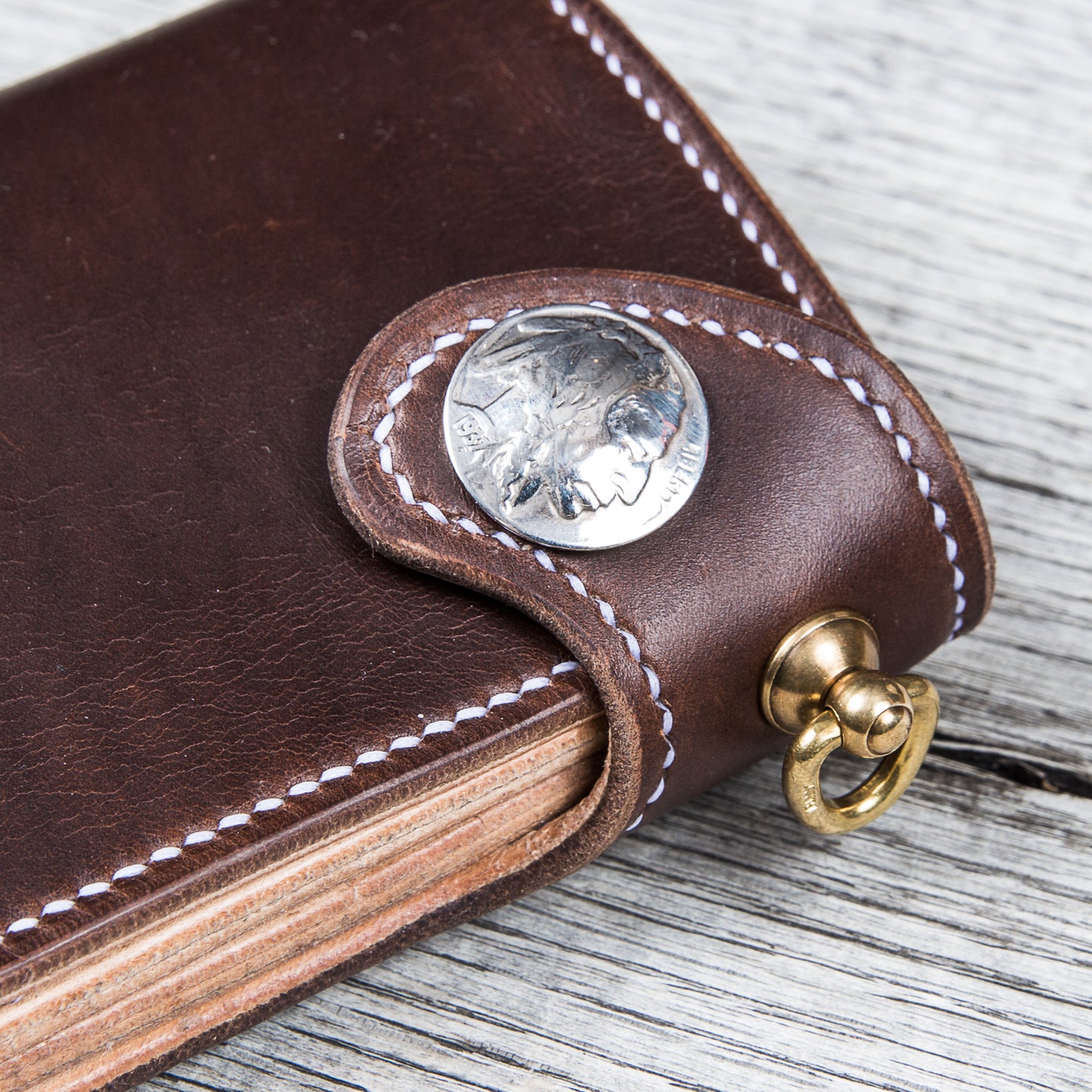 Lone Wolf Leathers Handmade Medium Wallet Horween Chromexcel Brown