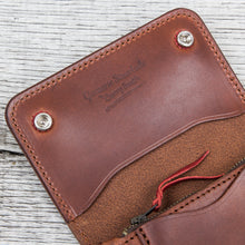 Larry Smith Truckers Wallet Light Brown Steer Hide LT-0001