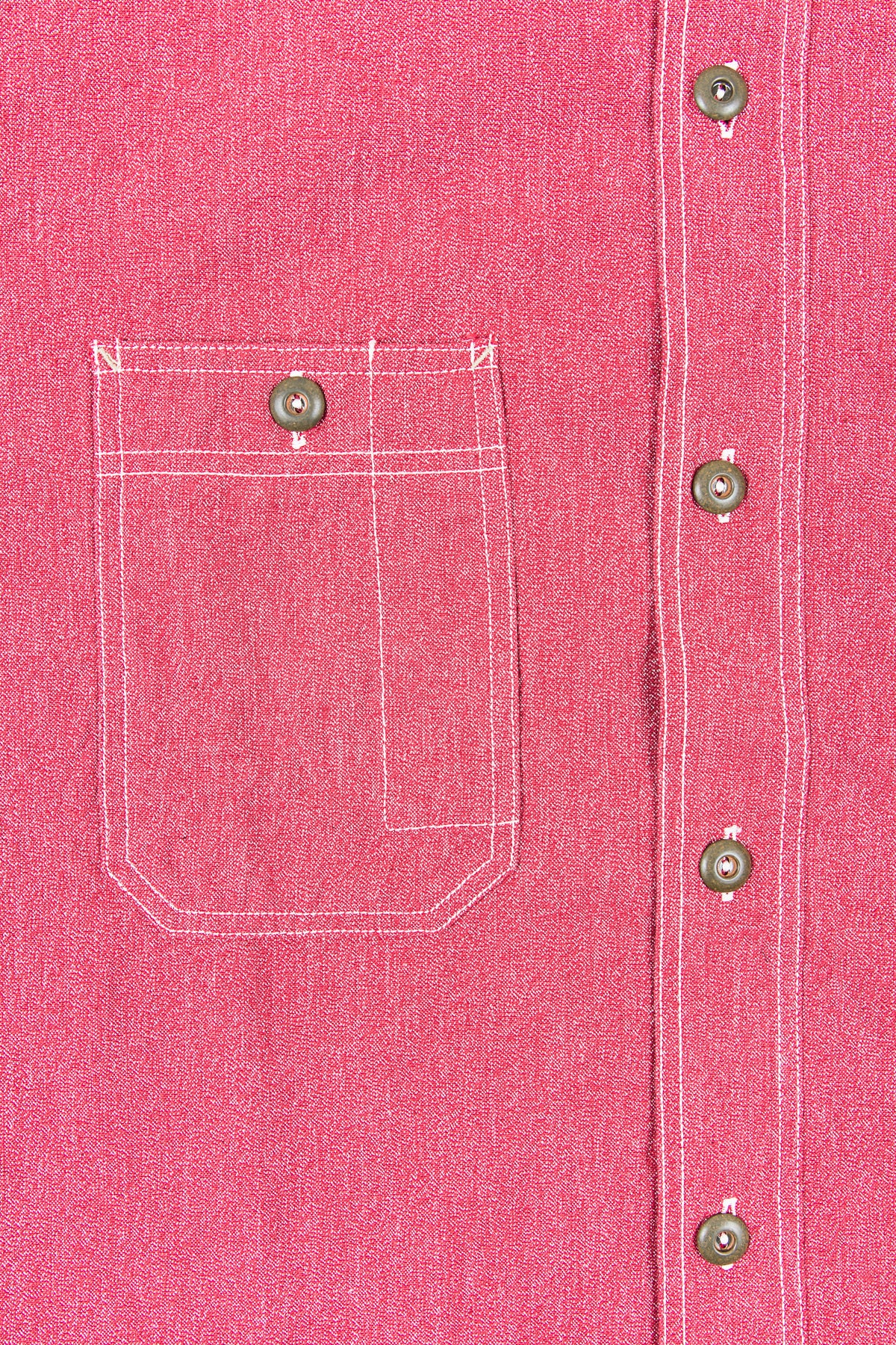 Sugar Cane 1935 5.75oz Cotton Covert Red Chambray Shirt