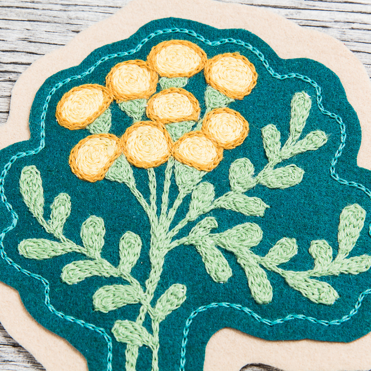 Miriam Parkman x Indigofera Chain Stitch Embroidered Patch "Renfana"