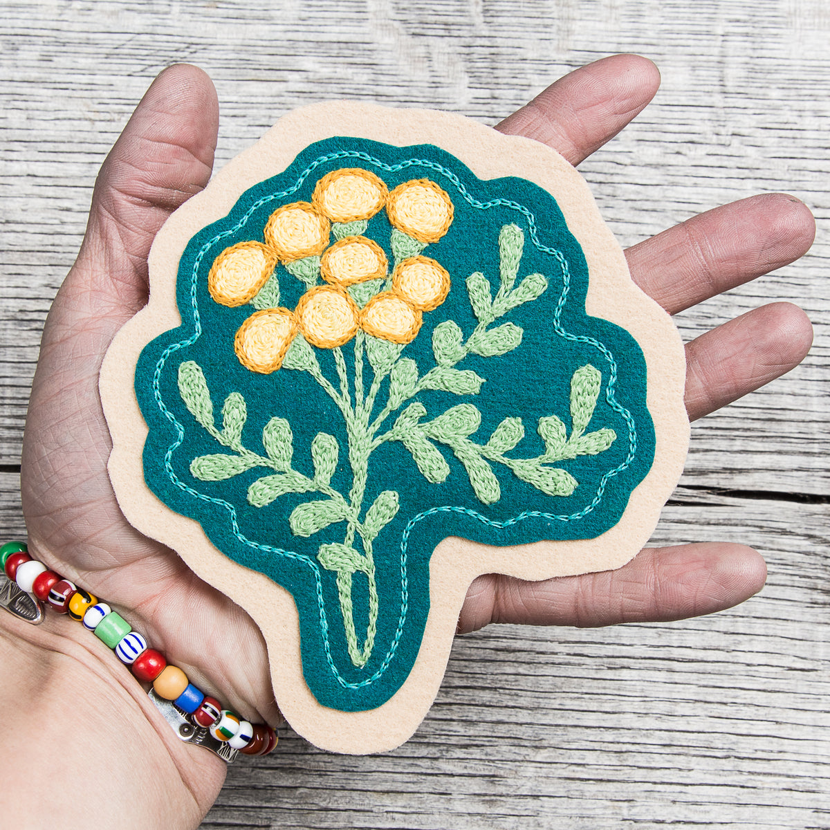 Miriam Parkman x Indigofera Chain Stitch Embroidered Patch "Renfana"