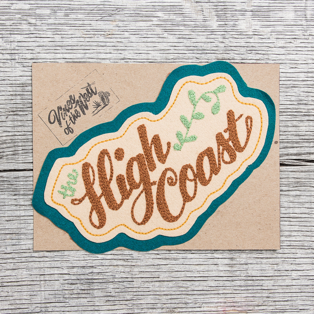 Miriam Parkman x Indigofera Chain Stitch Embroidered Patch "High Coast"
