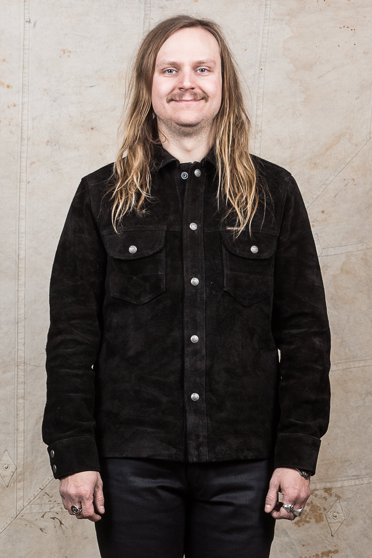 Indigofera Copeland Black Rough Out Leather
