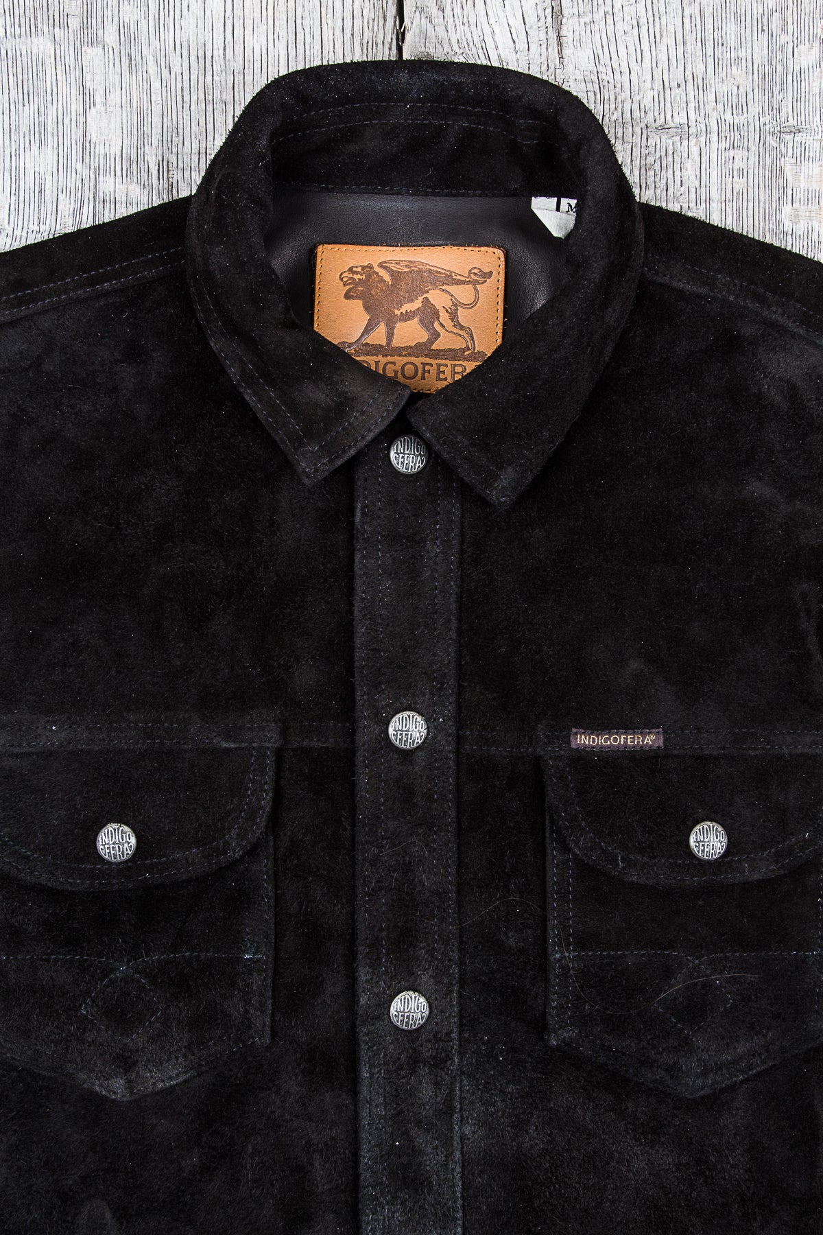 Indigofera Copeland Black Rough Out Leather