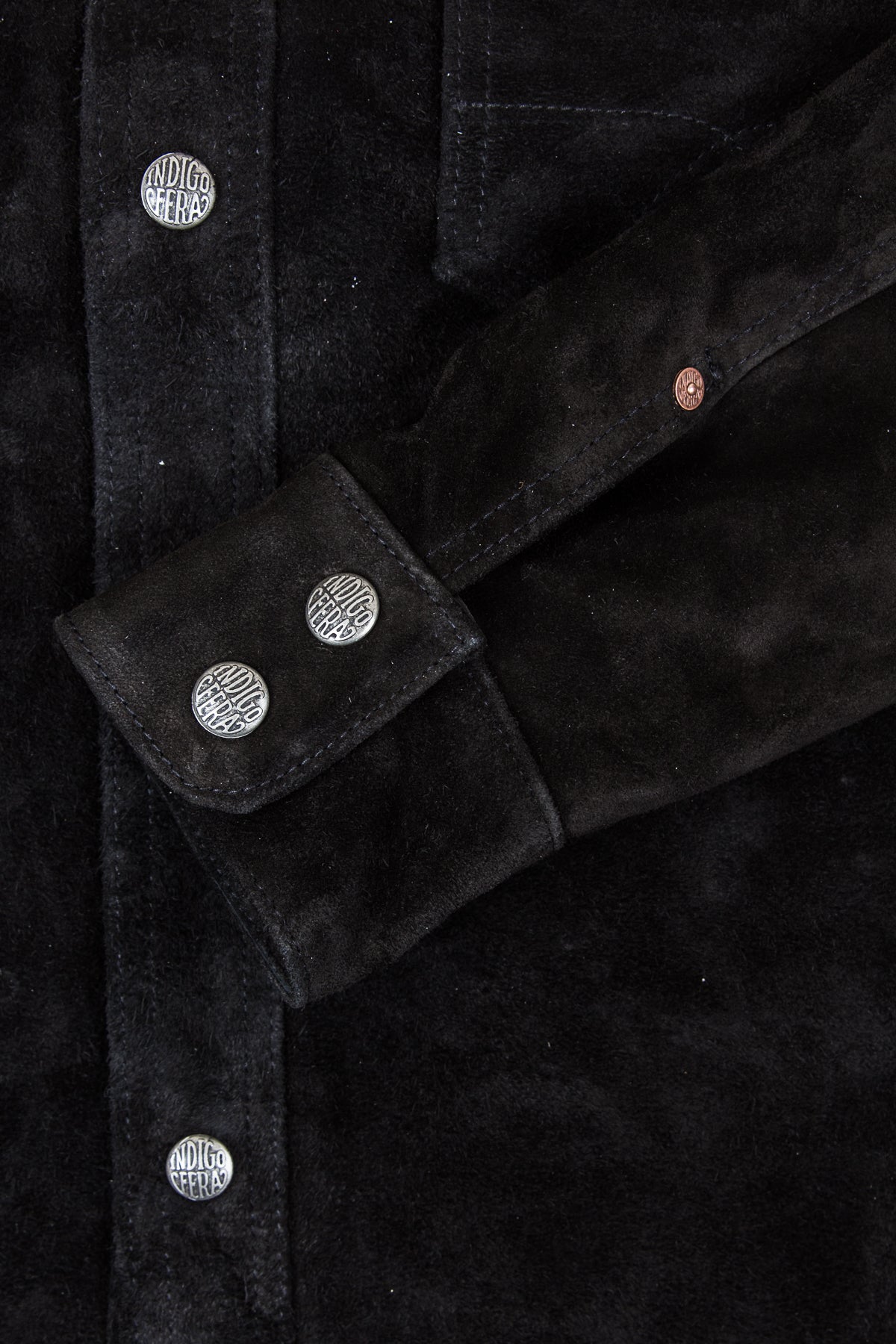 Indigofera Copeland Black Rough Out Leather