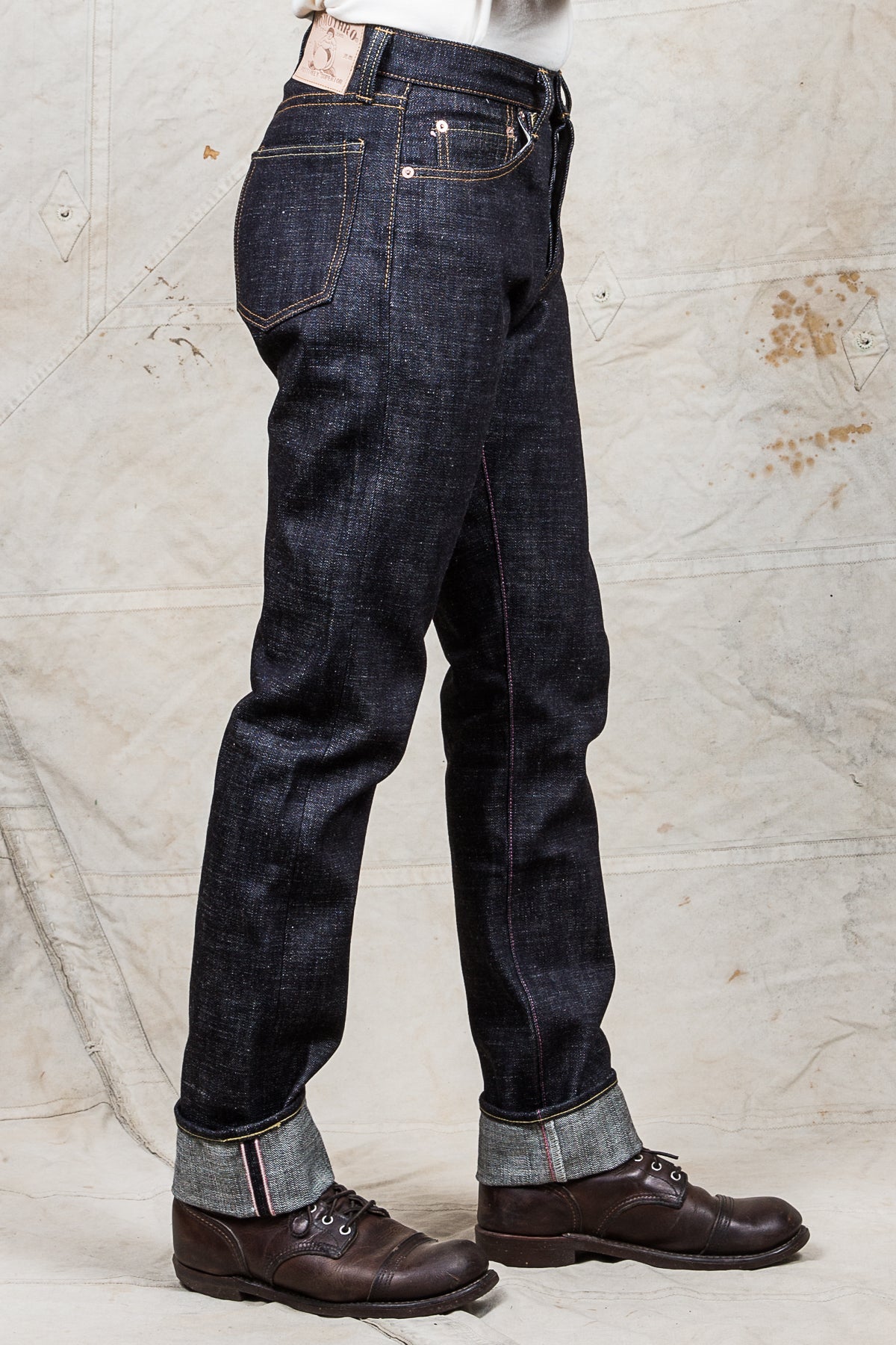 MOMOTARO JEANS Lot 0605-82 Natural Tapered 16oz Texture Denim