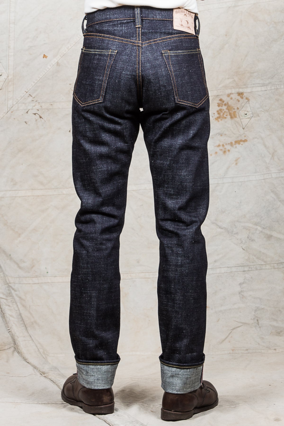 MOMOTARO JEANS Lot 0605-82 Natural Tapered 16oz Texture Denim