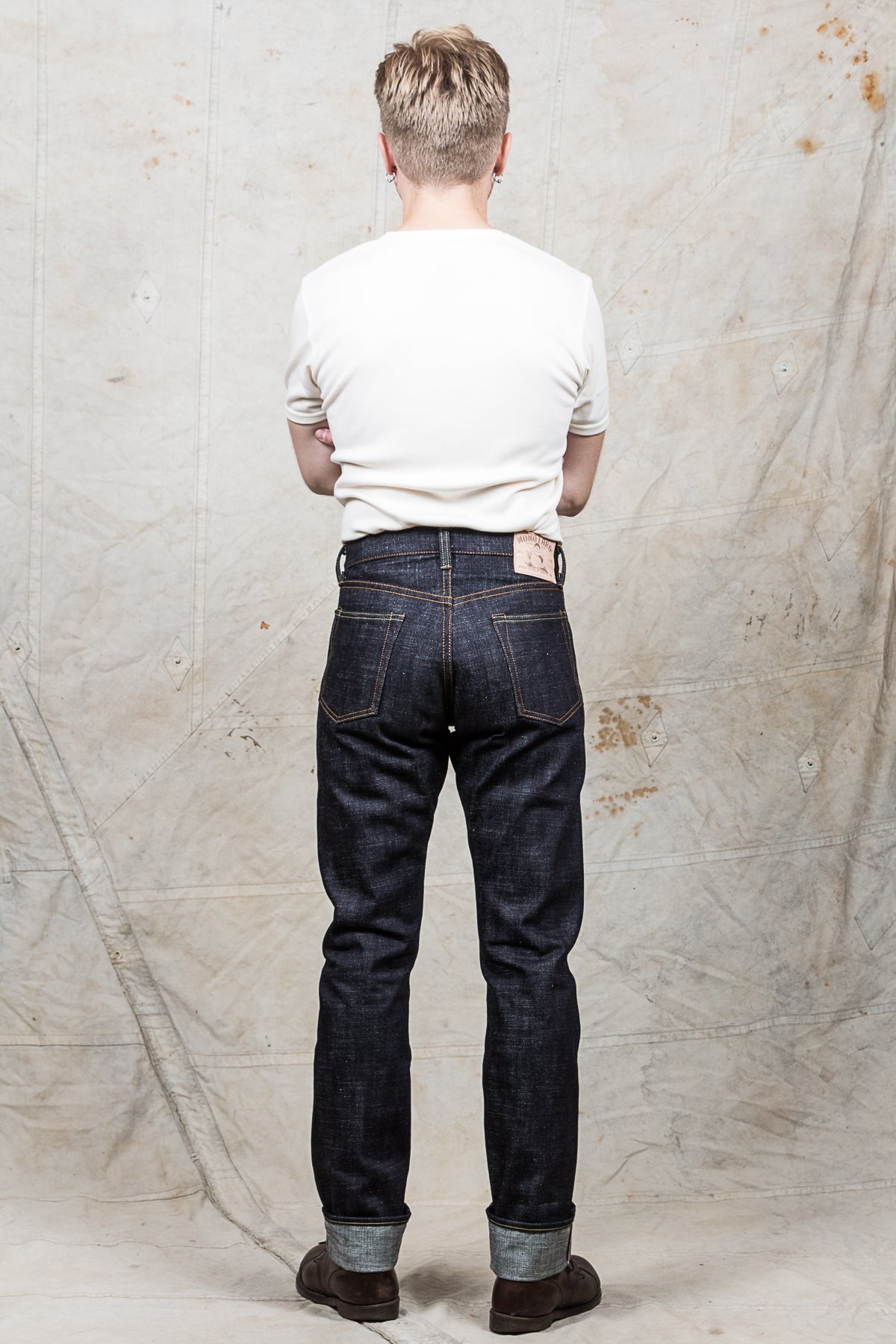 MOMOTARO JEANS Lot 0605-82 Natural Tapered 16oz Texture Denim