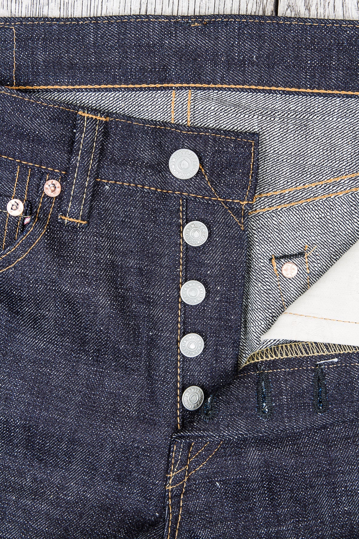 MOMOTARO JEANS Lot 0605-82 Natural Tapered 16oz Texture Denim