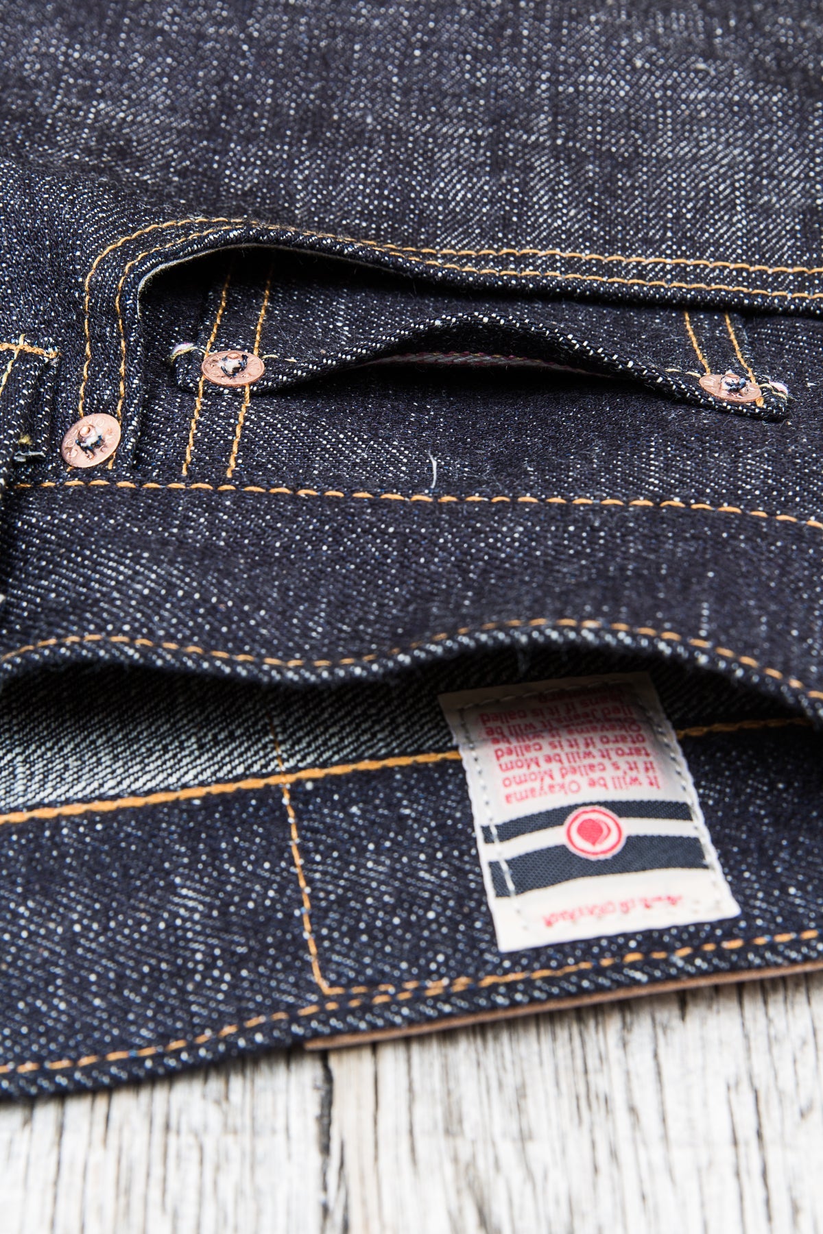 MOMOTARO JEANS Lot 0605-82 Natural Tapered 16oz Texture Denim
