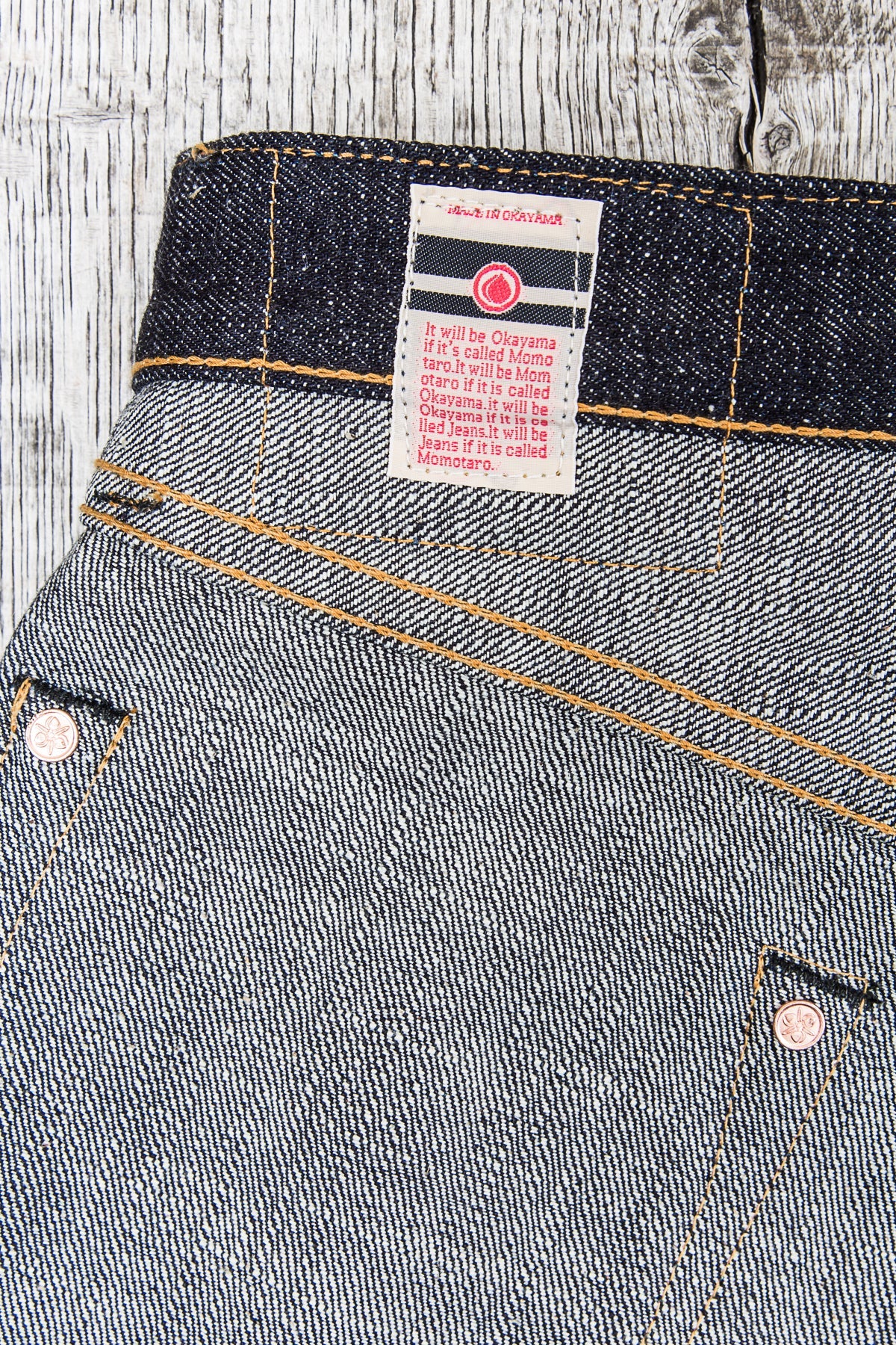 MOMOTARO JEANS Lot 0605-82 Natural Tapered 16oz Texture Denim