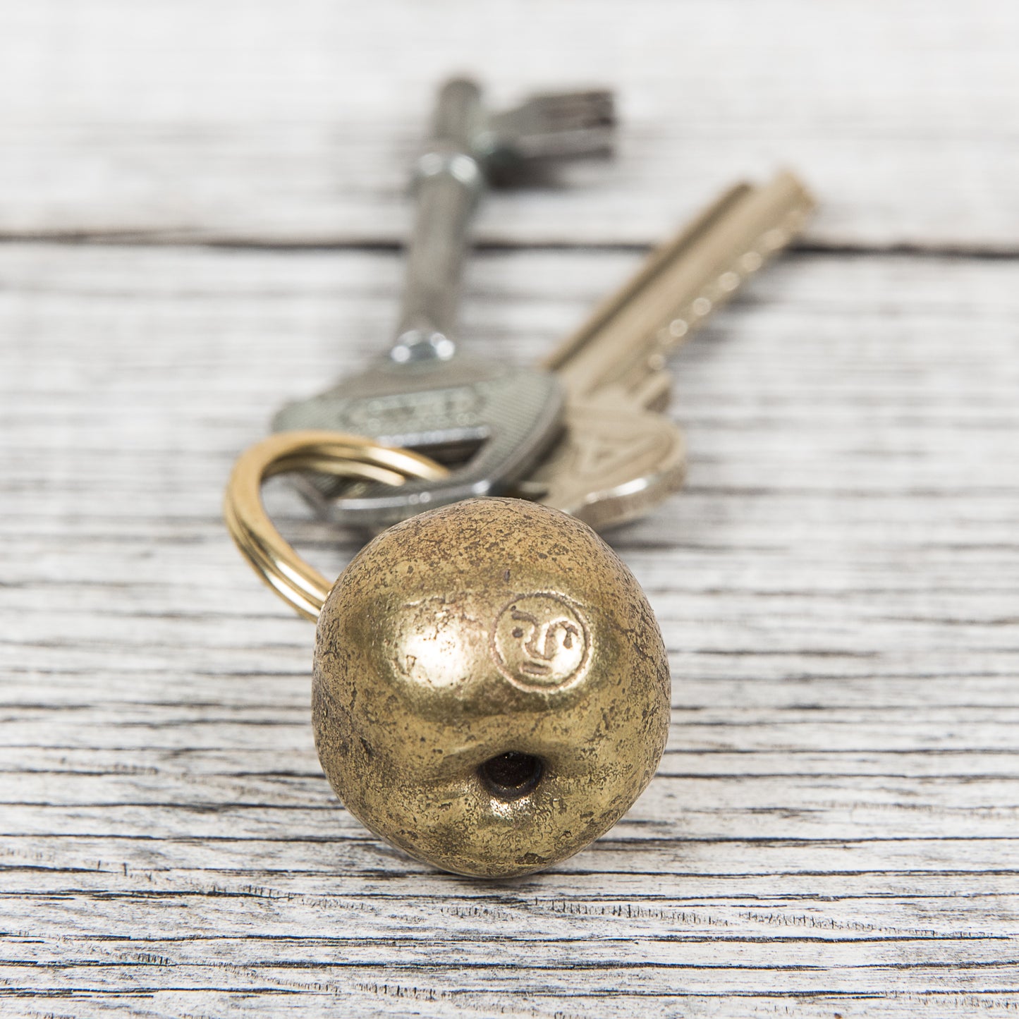 Tender Brass Crab Apple Keyring