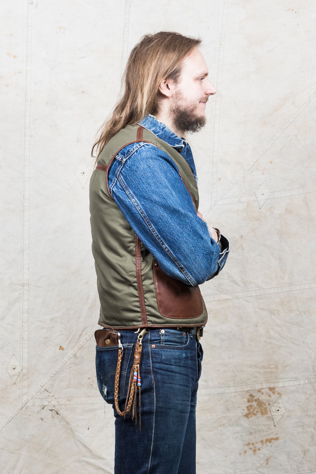 ELMC Biker Flight Vest Olive Drab