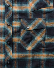 Indigofera Dawson Shirt Japanese Selvage Flannel Black / Petrol / Rust