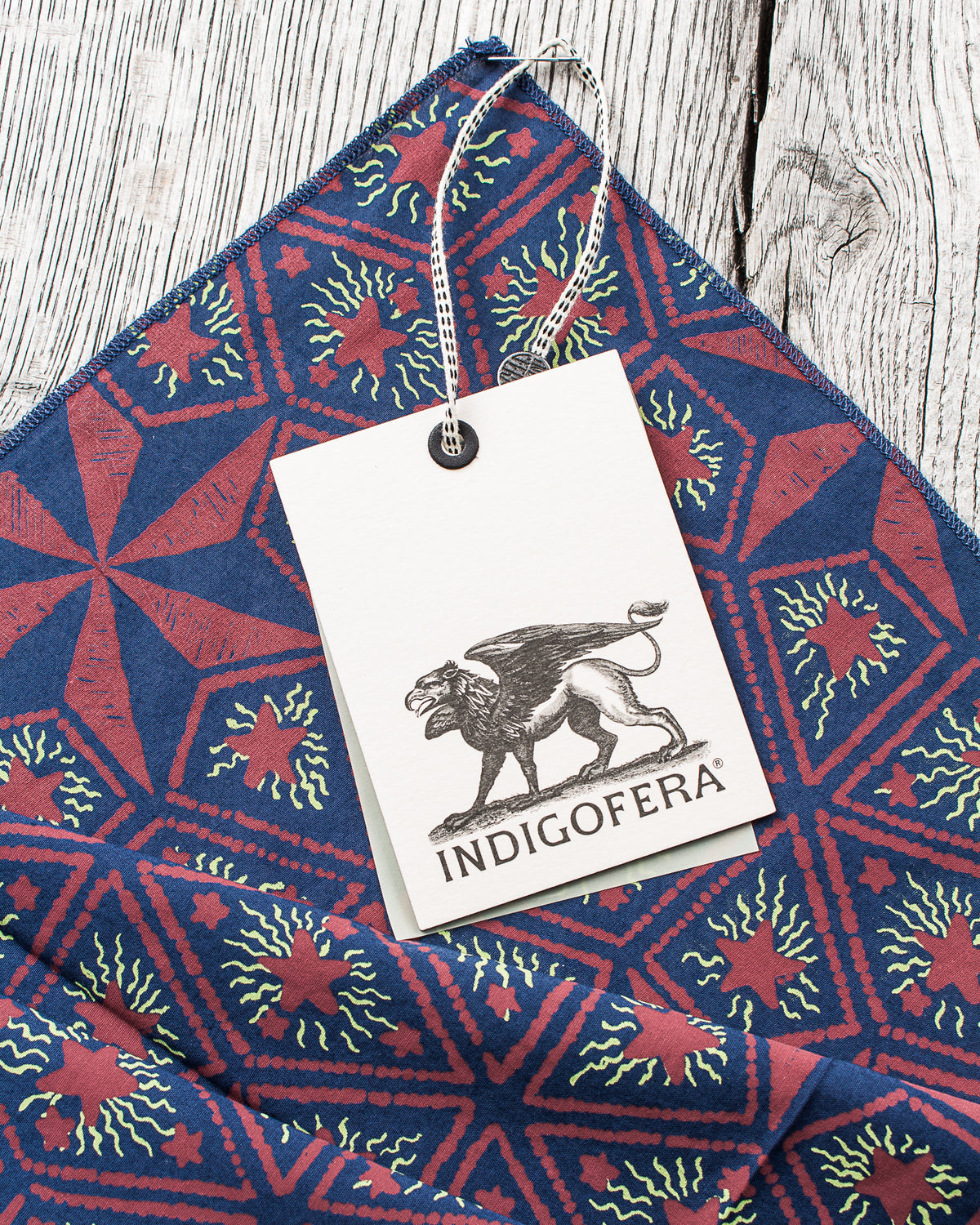 Indigofera Northern Star Bandana Navy / Rust / Green