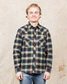 Indigofera Dawson Shirt Japanese Selvage Flannel Black / Petrol / Rust