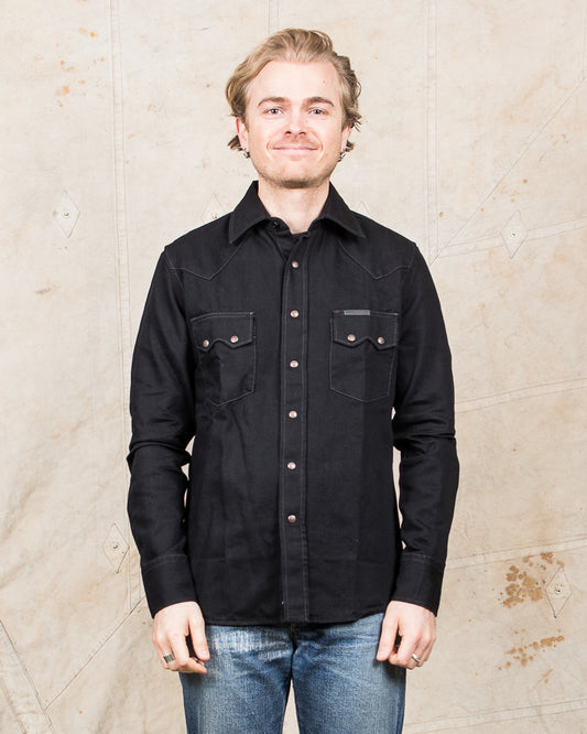 Indigofera Ryman Shirt Kochi 8oz Black Denim Rinsed
