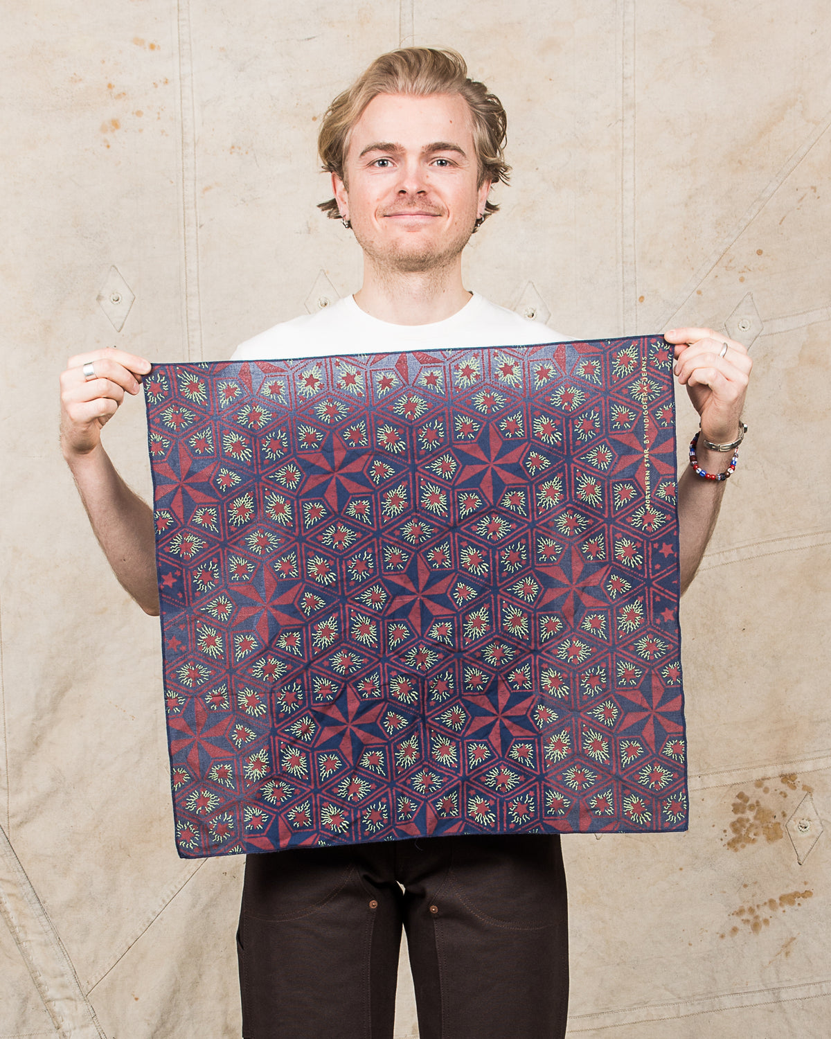 Indigofera Northern Star Bandana Navy / Rust / Green
