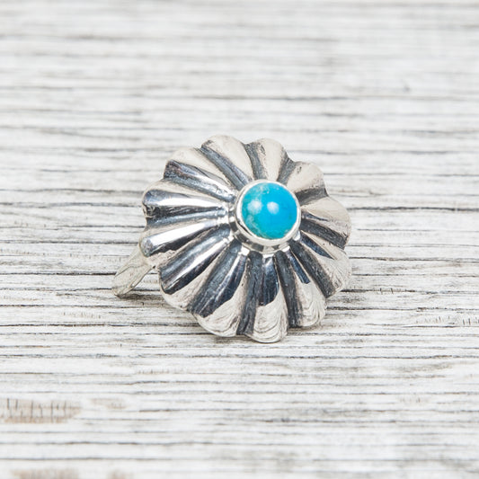 Larry Smith Shell Concha Turquoise Stud OT-C0081