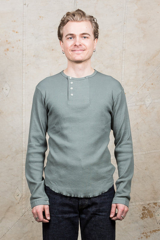 Indigofera Hank Long Sleeve Henley Army Canteen