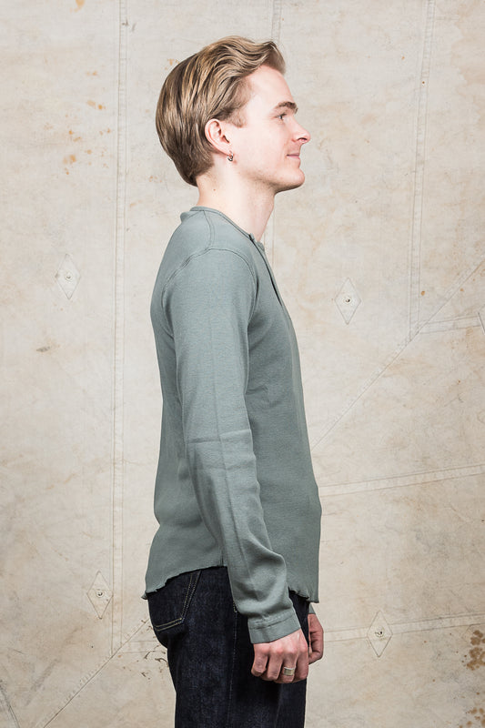 Indigofera Hank Long Sleeve Henley Army Canteen
