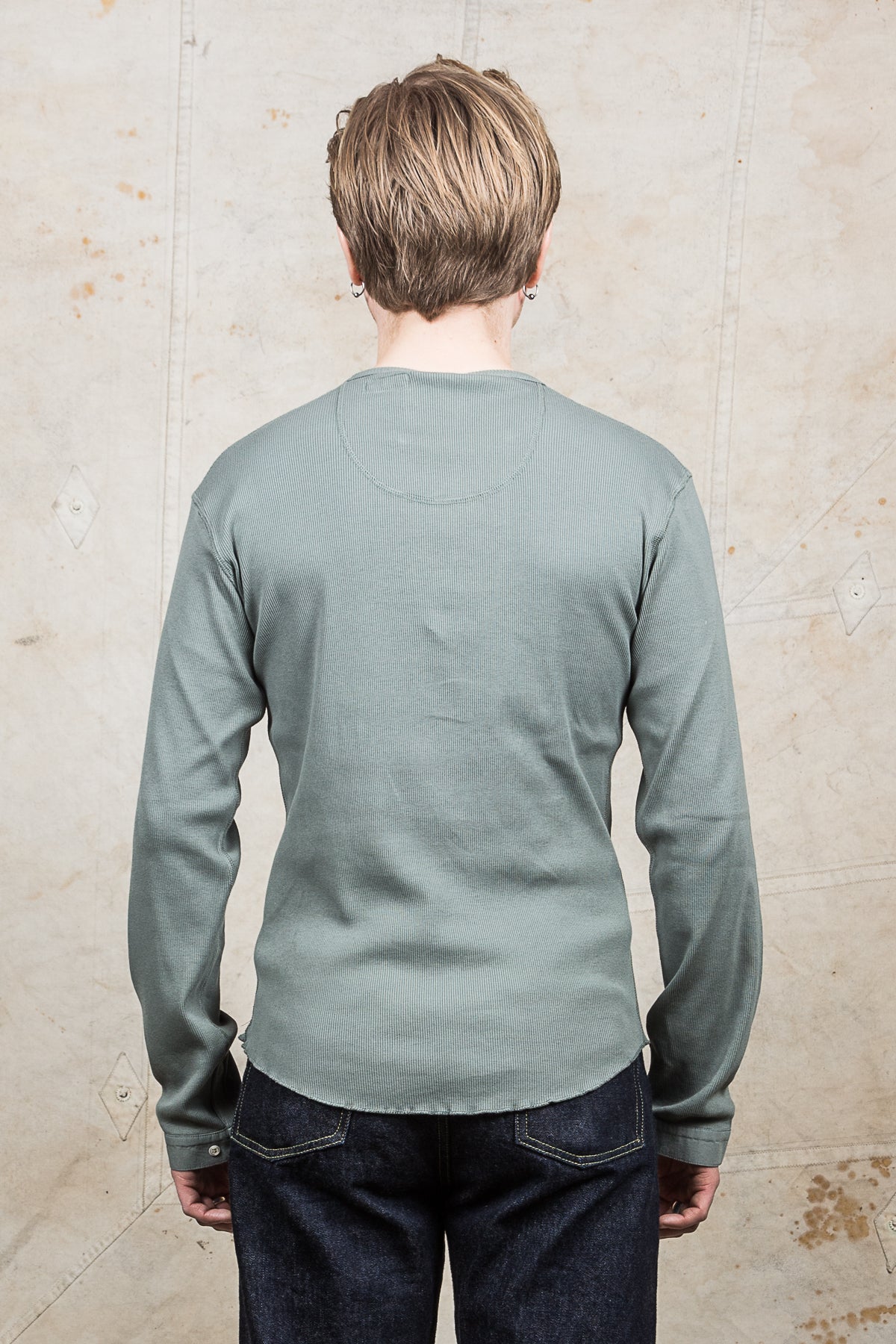 Indigofera Hank Long Sleeve Henley Army Canteen