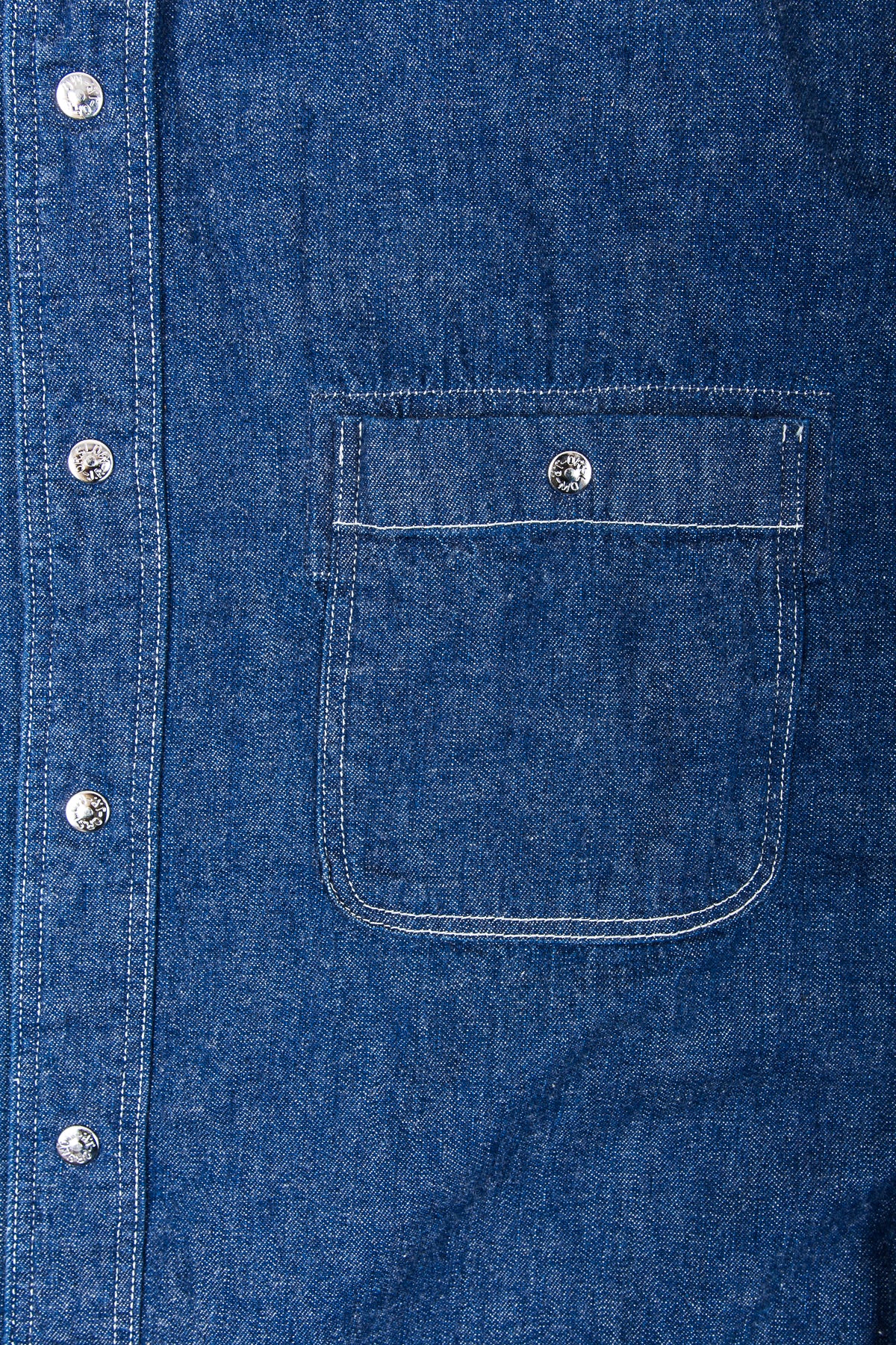 OrSlow Stand Collar Denim Shirt Dress