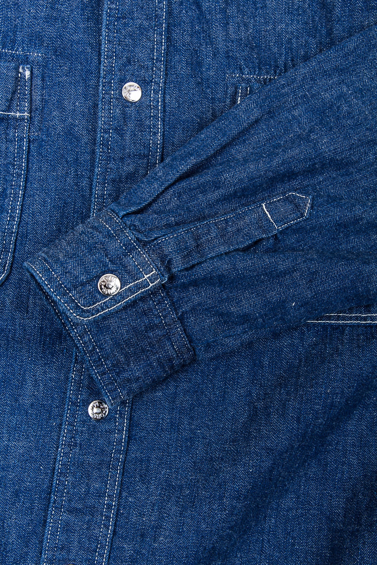 OrSlow Stand Collar Denim Shirt Dress