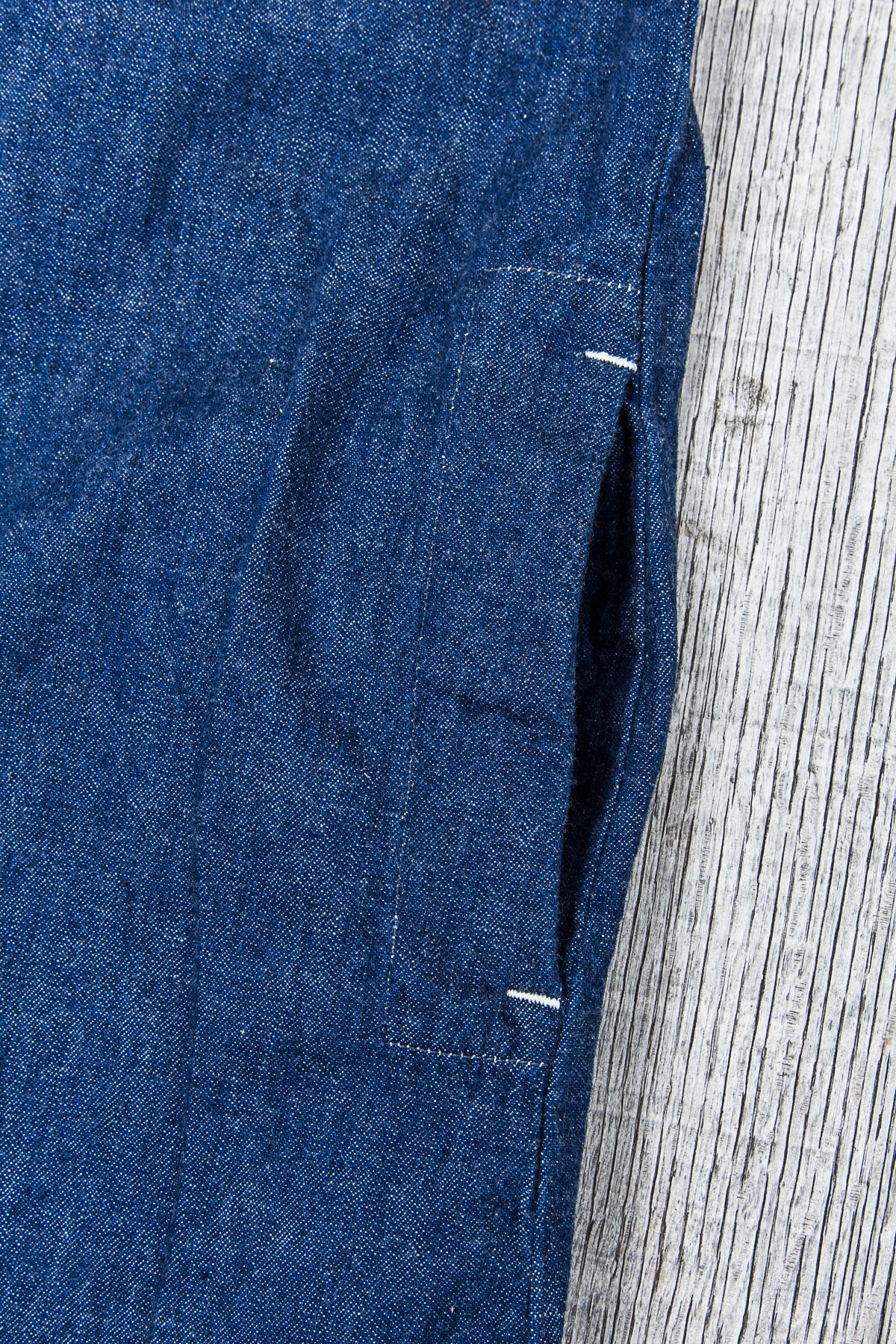 OrSlow Stand Collar Denim Shirt Dress
