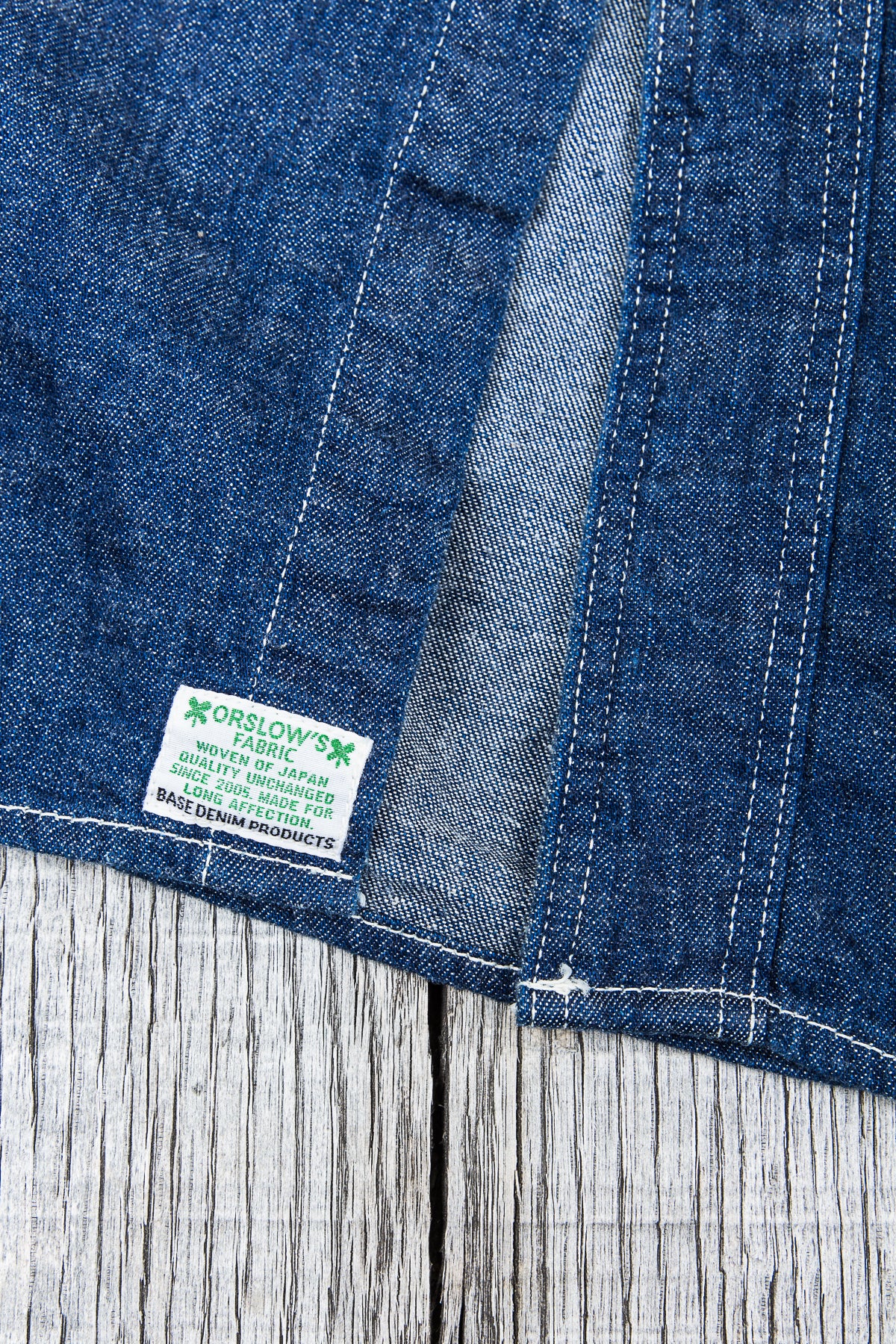 OrSlow Stand Collar Denim Shirt Dress