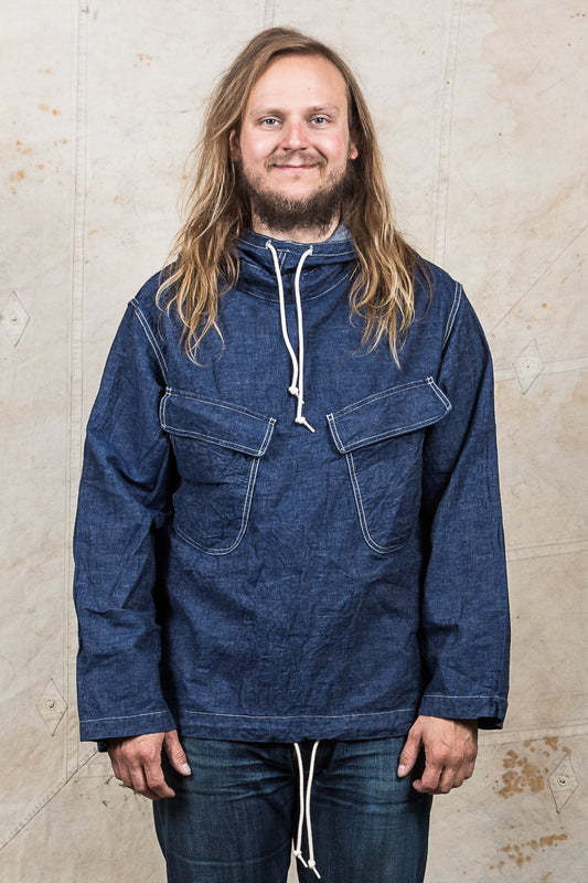 OrSlow US Army Denim Hoodie Pullover