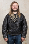 Vintage Swedish Army Dispatch Riders Leather Jacket "Ordonnansjacka"